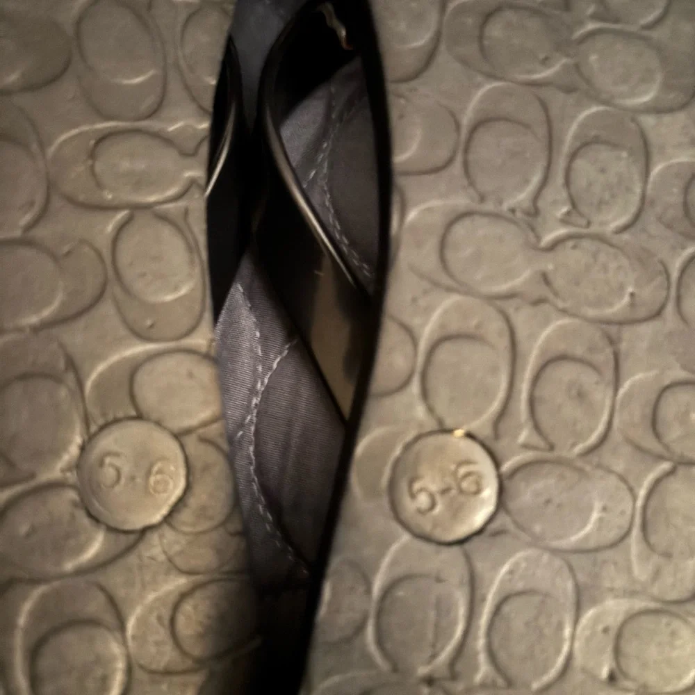 Coach Black Signature Flip Flops - Picture 4 of 5
